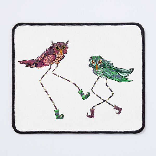 Item preview, dancing owls - original by trenchcoat frog designed and sold by Trenchcoat-Frog.