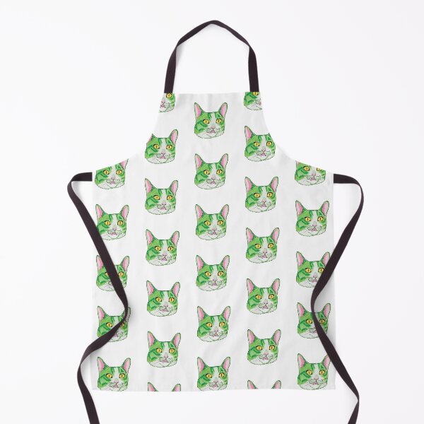 Item preview, Derpy Green Kitty designed and sold by sketchymaja.