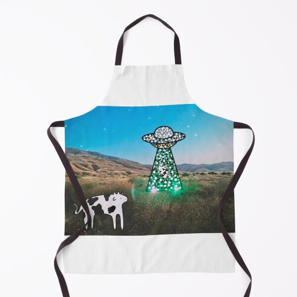 Item preview, glitter UFO taking cows in the mountains designed and sold by gabbynrodriguez.