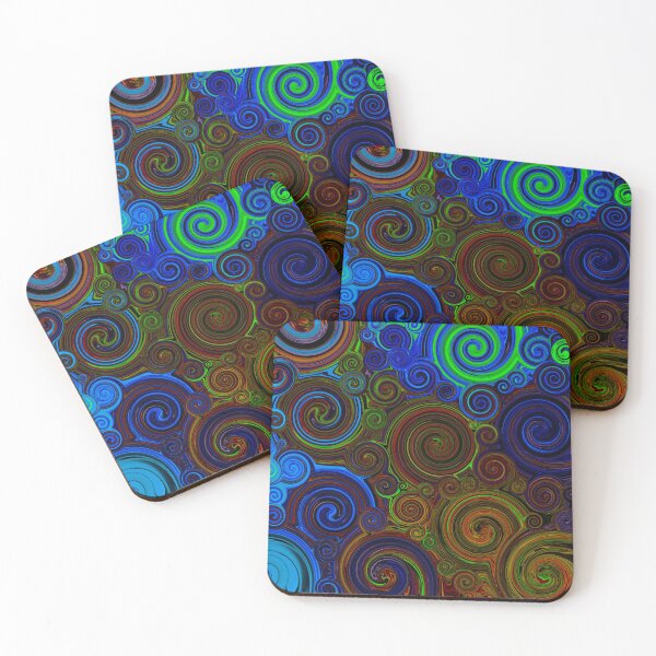 Item preview, Circling harmony: a play of blue, green and brown designed and sold by Patricia Piotrak.