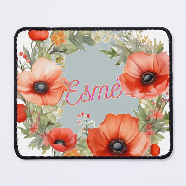 Item preview, A beautiful name design with Poppies "Esme" designed and sold by Storm20k.