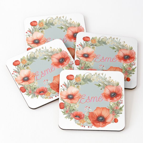 Item preview, A beautiful name design with Poppies "Esme" designed and sold by Storm20k.