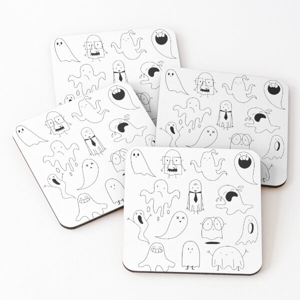 Item preview, White Ghost Pattern designed and sold by MarblesDoodles.
