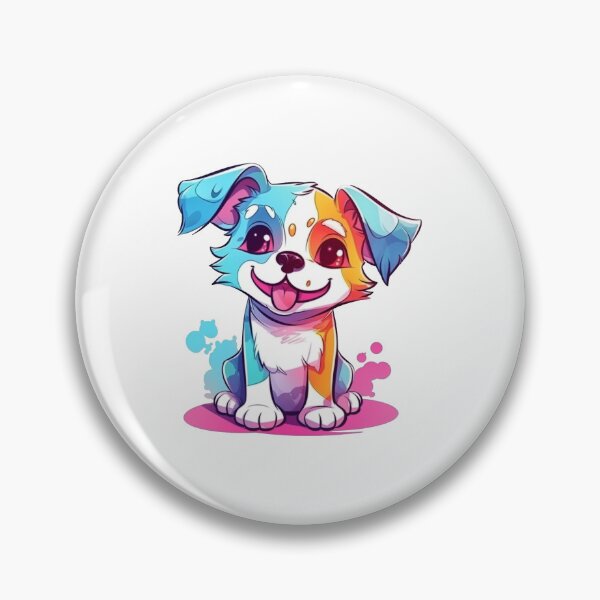 Item preview, ErSa Solutions - Little Dog Painting - Colorful Cute Dog - Pet Lover Gift - Ai Digital art designed and sold by ErSaSolutions.