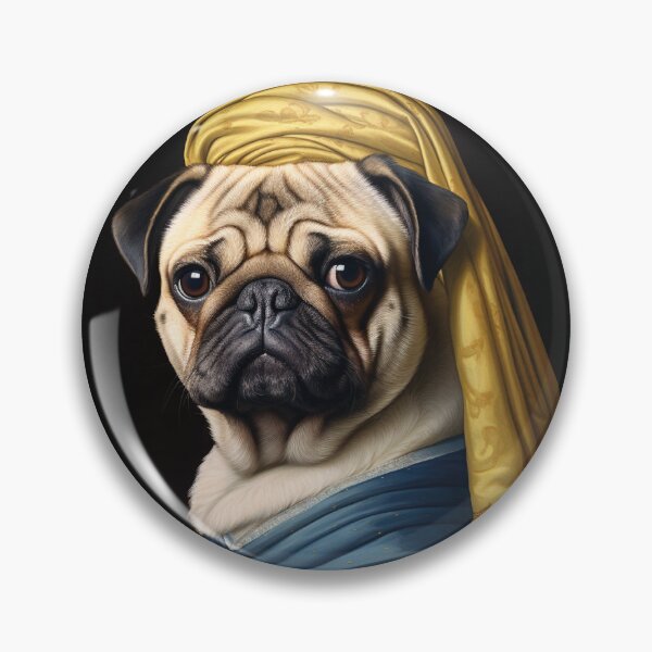 Item preview, Pug with a Doll: Baroque Wonders in Digital Art! designed and sold by calharborne.