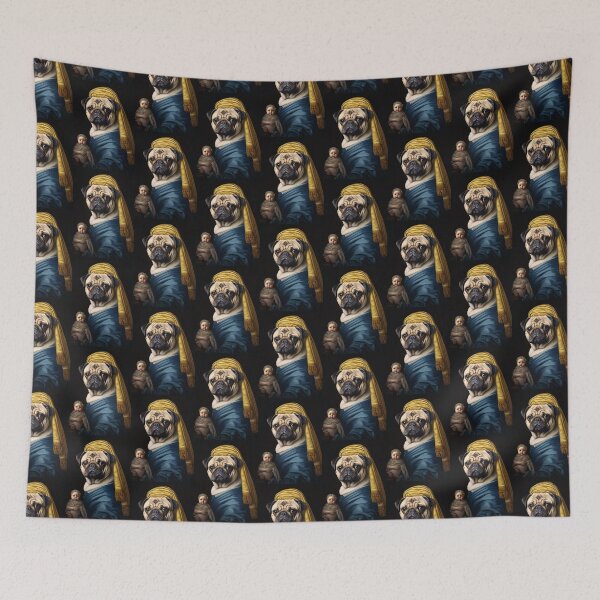 Item preview, Pug with a Doll: Baroque Wonders in Digital Art! designed and sold by calharborne.