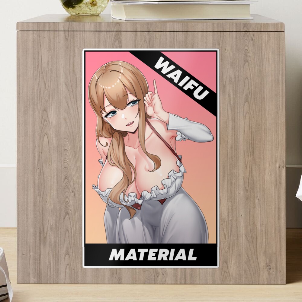 Pegatina for Sale con la obra «tetona anime milf waifu material - rubia  Mamá» de Anime Shape | Redbubble