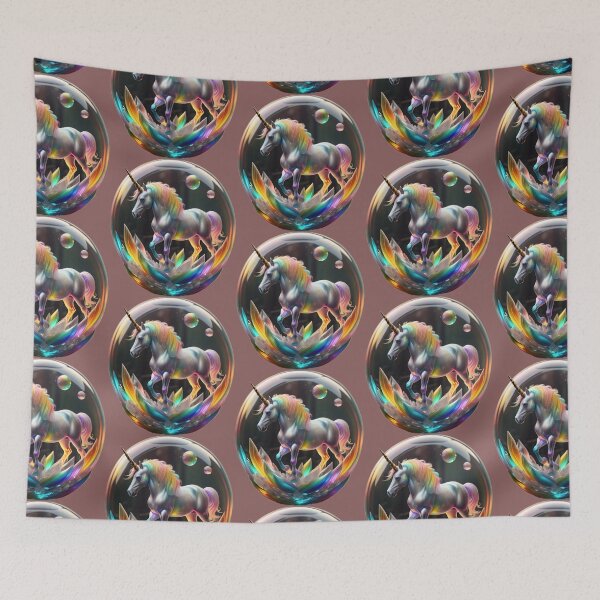 Item preview, Labyrinth Bubbles Unicorn designed and sold by The Devil That You Forgot.