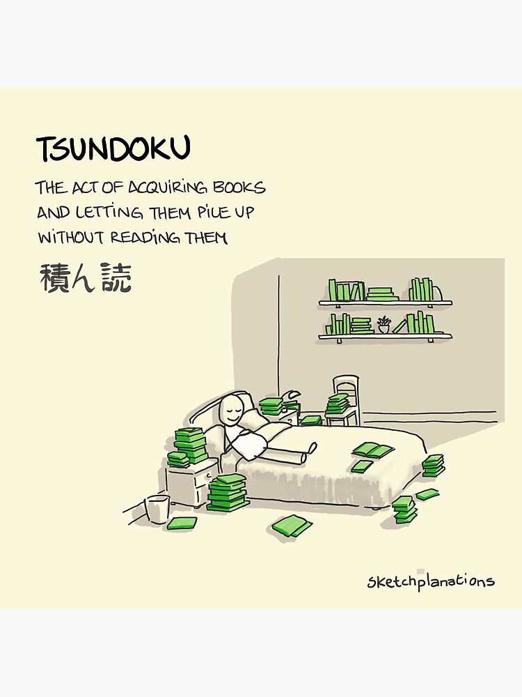 Thumbnail 5 of 5, Acrylic Block, Tsundoku designed and sold by sketchplanator.