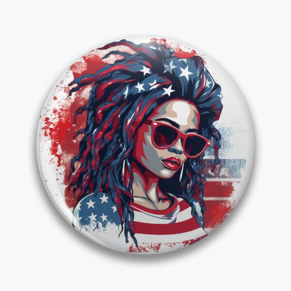 Item preview, Summer Locs Natural Hair American Flag  designed and sold by LocFestNYC.