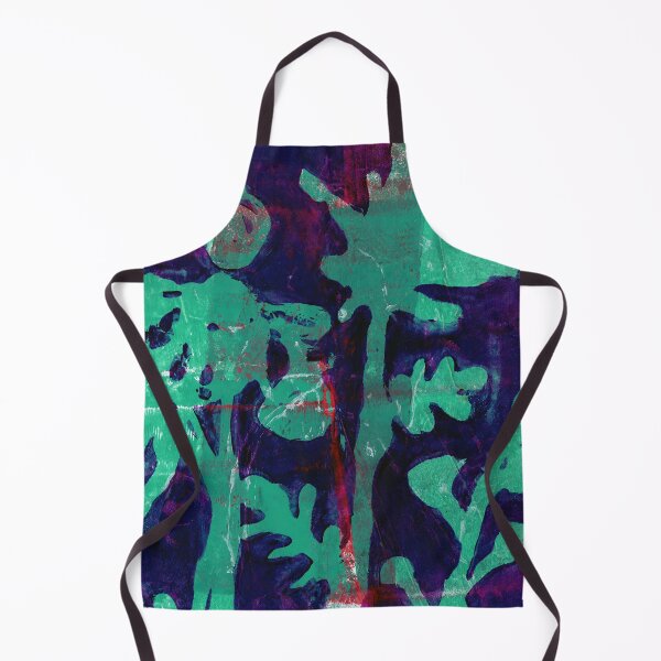 Item preview, Purple Teal Nature Silhouette Art Painting designed and sold by JoanneHerrmann.