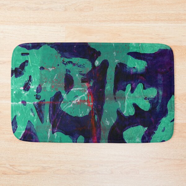 Item preview, Purple Teal Nature Silhouette Art Painting designed and sold by JoanneHerrmann.