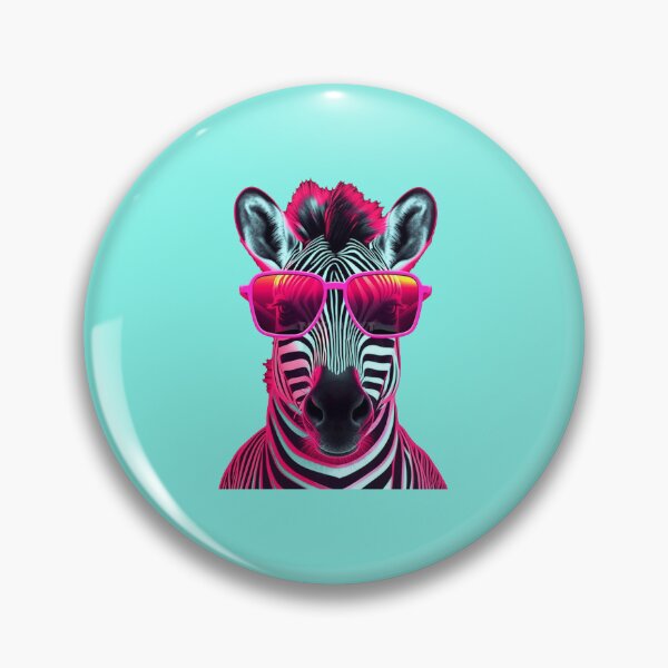 Item preview, Color Zebra with Sunglasses - Cute Zebra Paint - Animal Print - Ai Digital Art - ErSa Solutions designed and sold by ErSaSolutions.