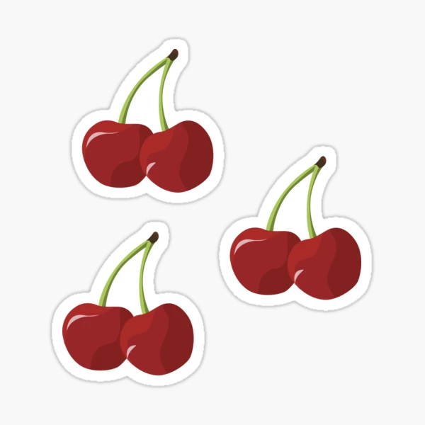 Aesthetic 8-Ball Cherries  Sticker for Sale by cloudvity