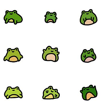 Cute Frog Stickers Vinyl Frog Stickers Sheet of Frog Stickers