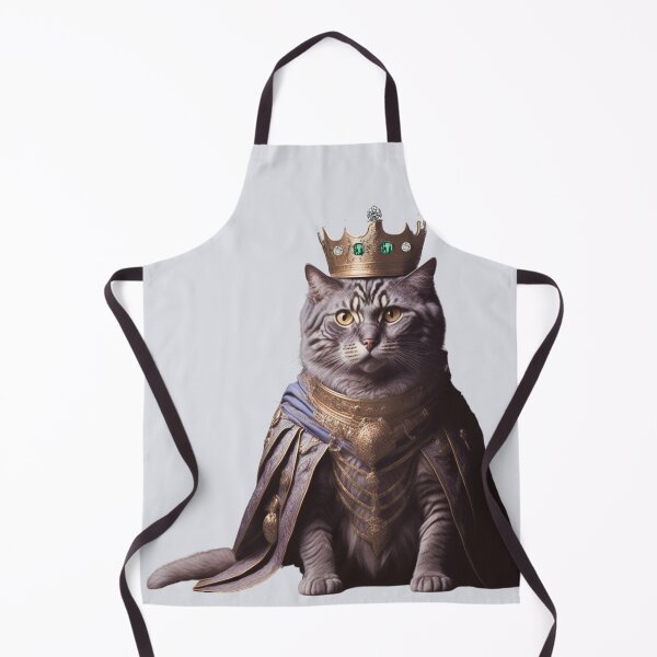 Item preview, A fluffy cat dressed as a king designed and sold by CustomArtistry.