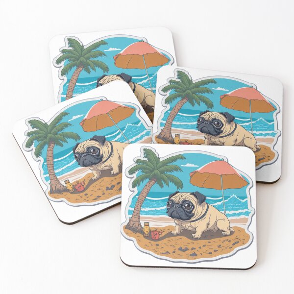 Item preview, Pug on vacation designed and sold by Pug-Obsession.