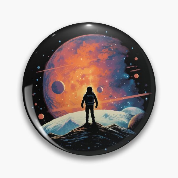 Item preview, Stargazer: Man Amidst Multicolored Landscapes and Nostalgic Stars | Hyper-Detailed Artwork designed and sold by BNCH44.
