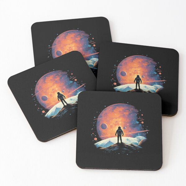 Item preview, Stargazer: Man Amidst Multicolored Landscapes and Nostalgic Stars | Hyper-Detailed Artwork designed and sold by BNCH44.