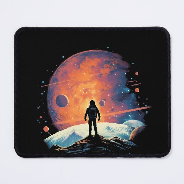 Item preview, Stargazer: Man Amidst Multicolored Landscapes and Nostalgic Stars | Hyper-Detailed Artwork designed and sold by BNCH44.