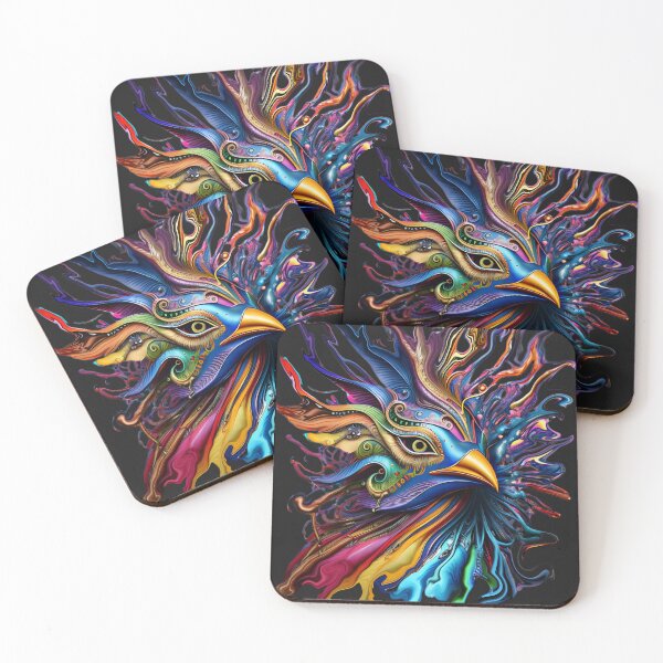 Item preview, Colorful trippy bird designed and sold by clarazen.