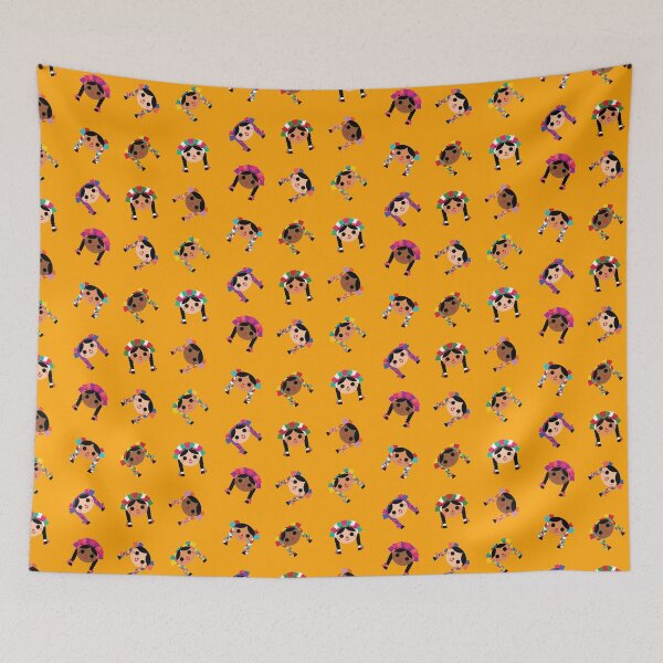 Item preview, Maria ‘Tres Sabores’- Scattered Pattern (Yellow) designed and sold by AIKEKARAI.