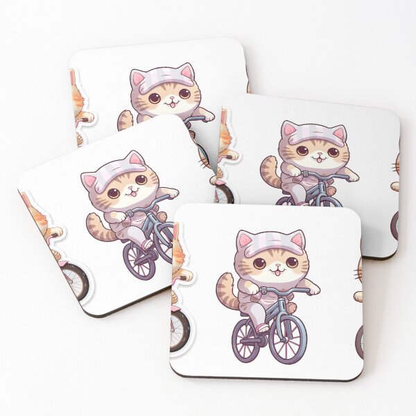 Item preview, Kawaii cycling sticker pack designed and sold by Hochiedesign.