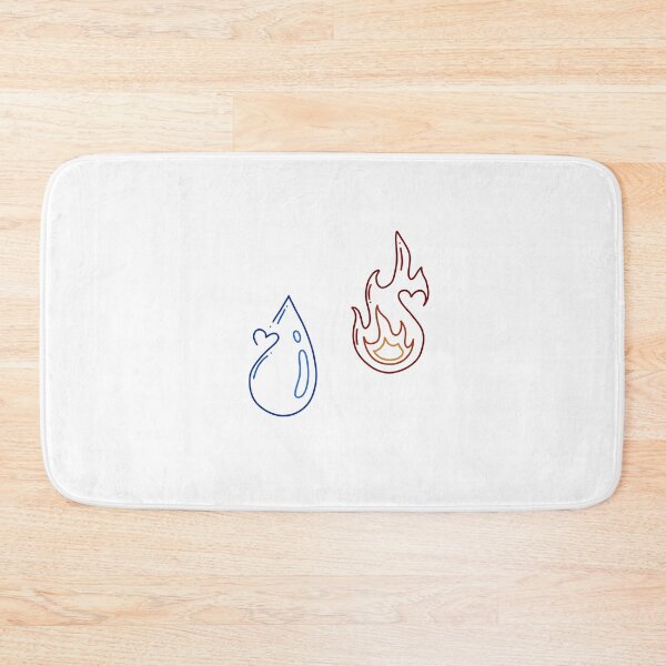 Item preview, Fire and Water heart symbols designed and sold by TinyArtCorner.