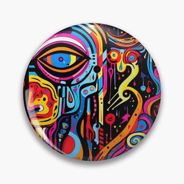 Item preview, Vibrant Neo-Fauvist Black-Light Illustration designed and sold by Retro Type.