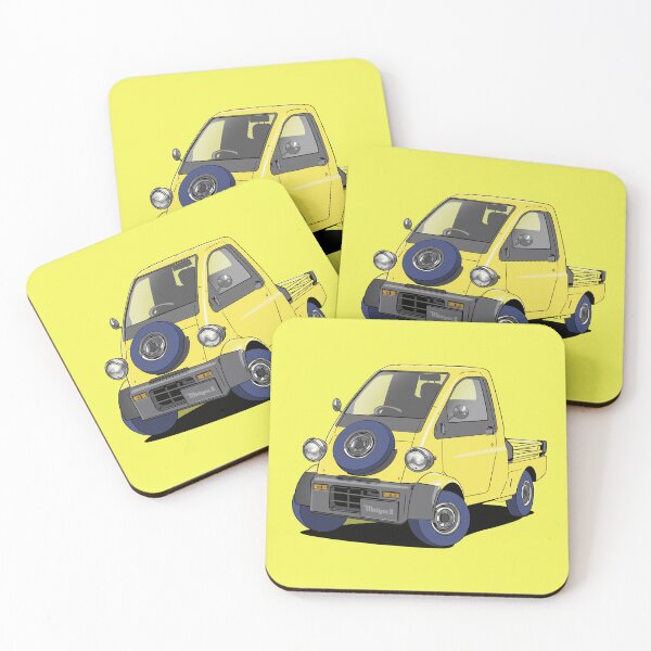 Item preview, Yellow Daihatsu Midget Truck designed and sold by Webazoot Industries - Car Art.