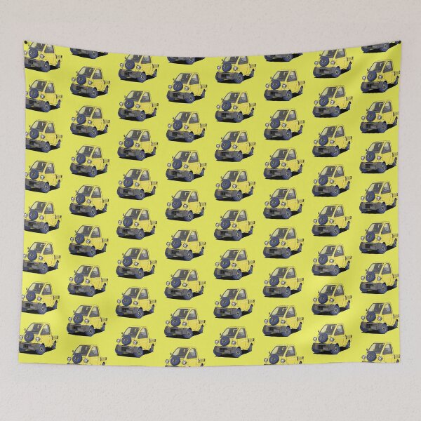 Item preview, Yellow Daihatsu Midget Truck designed and sold by Webazoot Industries - Car Art.