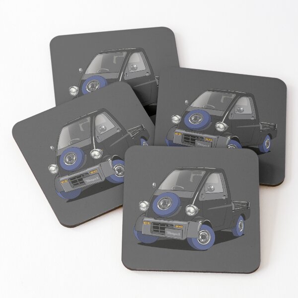 Item preview, Daihatsu Midget II kei car truck in black designed and sold by Webazoot Industries - Car Art.