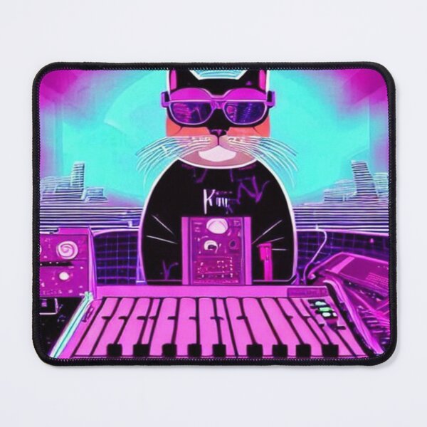 Item preview, DJ Synthwave Feline designed and sold by Boubidou.