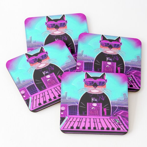 Item preview, DJ Synthwave Feline designed and sold by Boubidou.