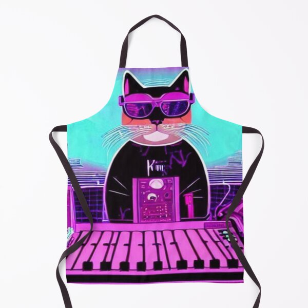 Item preview, DJ Synthwave Feline designed and sold by Boubidou.