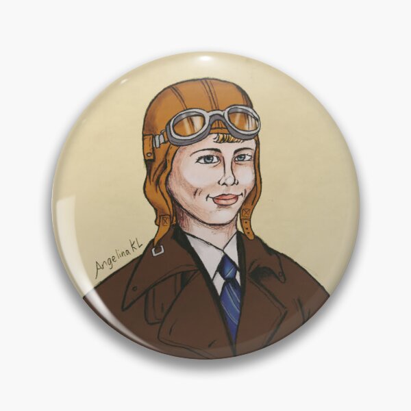 Item preview, Amelia Earhart Portrait Art designed and sold by angelina-kristl.
