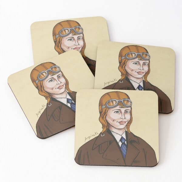 Item preview, Amelia Earhart Portrait Art designed and sold by angelina-kristl.