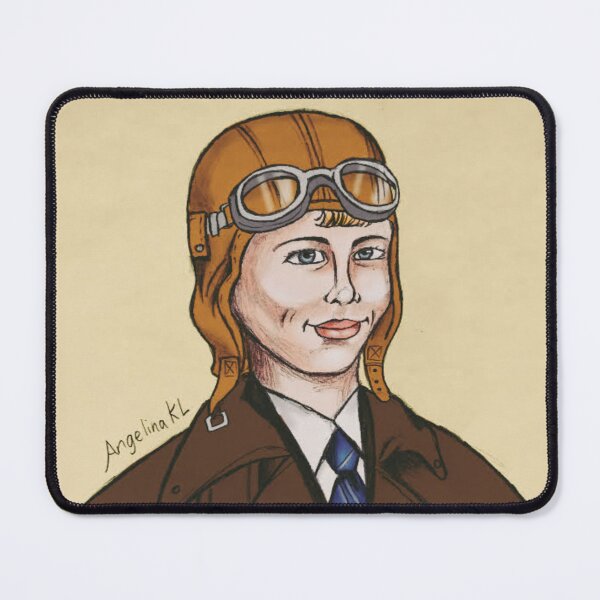 Item preview, Amelia Earhart Portrait Art designed and sold by angelina-kristl.