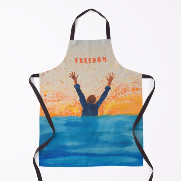 Item preview, FREEDOM escape blue orange freedom painting designed and sold by LuisaYas.
