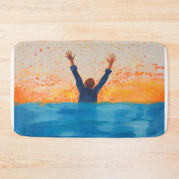 Item preview, FREEDOM escape blue orange freedom painting designed and sold by LuisaYas.
