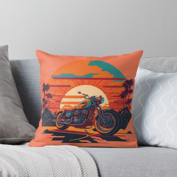 Item preview, motorcycle at sunset designed and sold by ClipCanvas.