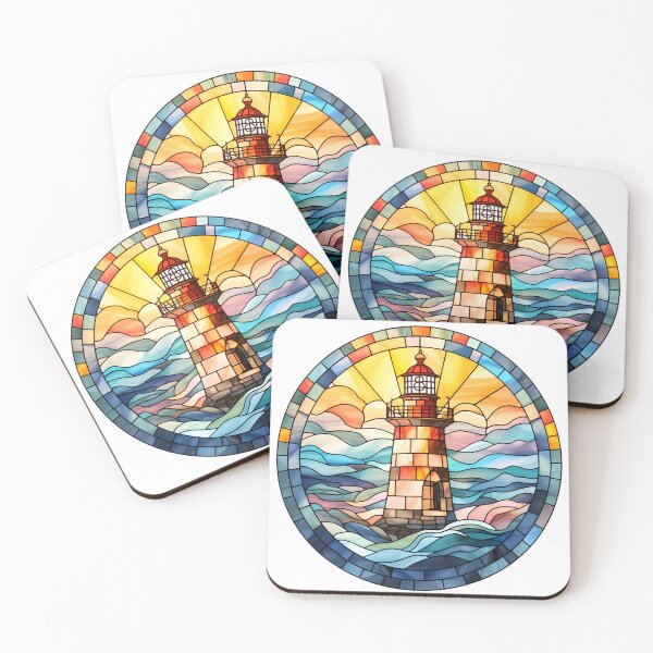 Item preview, Lighthouse Stained glass designed and sold by tropicaltee.