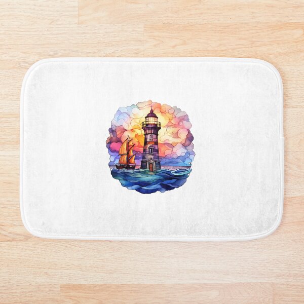 Artikelvorschau, Lighthouse Stained glass entworfen und verkauft von tropicaltee.
