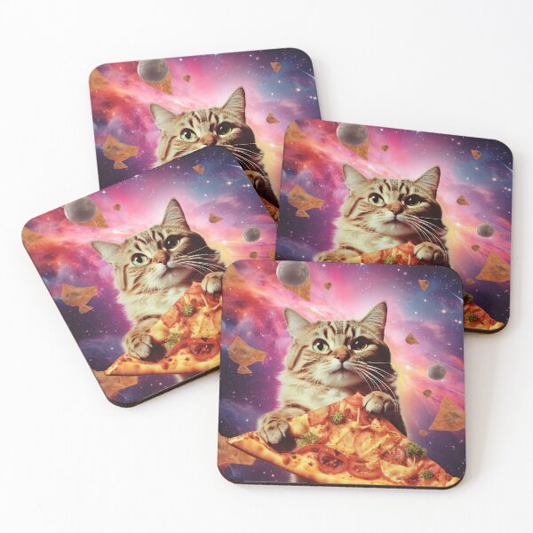 Item preview, Meme Cat Galaxy Pizza Junk Food designed and sold by Khaos23-Inc.