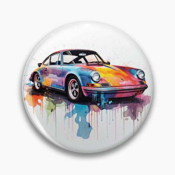 Item preview, Vintage 911 Watercolor painting designed and sold by blackdogshop.