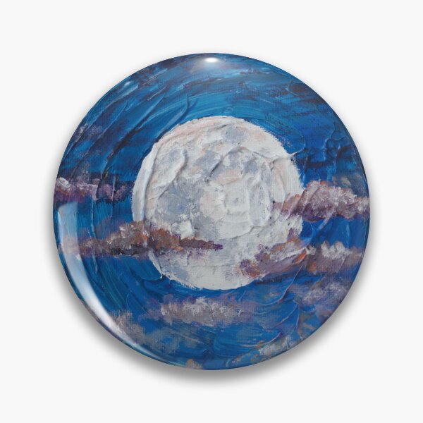 Item preview, Cloudy Night Acrylic Moon Painting designed and sold by GraceThorpeArt.