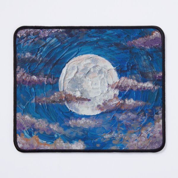 Item preview, Cloudy Night Acrylic Moon Painting designed and sold by GraceThorpeArt.
