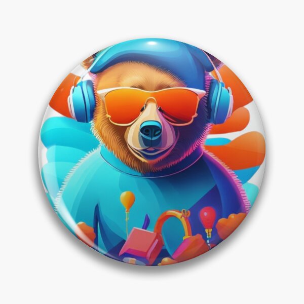 Artikelvorschau, Bär mit Headset und Brille entworfen und verkauft von Gisely Bispo.