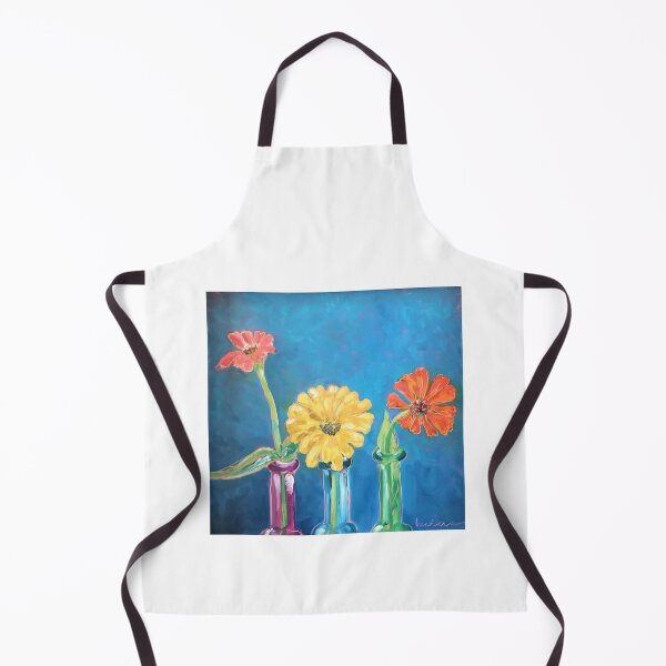 Item preview, Zinnias in a row designed and sold by HelenDBVickers.