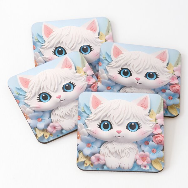 Item preview, Quilled Kawaii Kitten designed and sold by tropicaltee.